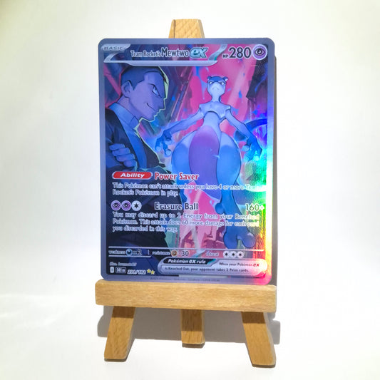 Team Rocket's Mewtwo ex /Mewtu – handgemachte Holo Pokemon Karte